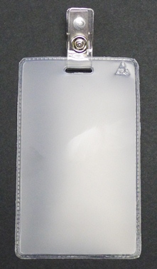 Cleanroom/ESD Badge Holder with Clip(Portrait)